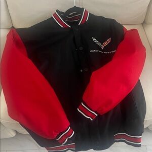 Corvette Black and Red Varsity Jacket